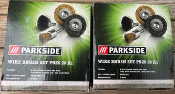 2 Nieuwe Parkside Draadstaalborstel Sets beschikbaar voor biedingen