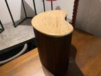 Travertin Bijzettafel Mangohout - B-keuze, Ophalen, Minder dan 45 cm, Minder dan 55 cm, Gebruikt