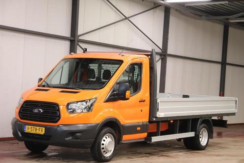 Ford Transit met nieuwe NIEUWE MOTOR OPEN LAADBAK DUBBELLUCH, Auto's, Bestelauto's, Bedrijf, Te koop, ABS, Alarm, Boordcomputer