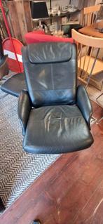 Vintage IKEA Draai Fauteuil met Hocker, Ophalen, Gebruikt, Vintage, 75 tot 100 cm