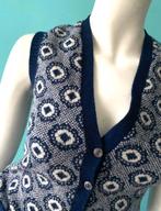 Vintage origineel jaren 70 vestje donkerblauw maat XS, Vintage, Maat 34 (XS) of kleiner, Gedragen, Verzenden