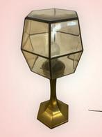 Vintage Glashütte Limburg Mid-Century   Messing &Rookglas, Ophalen