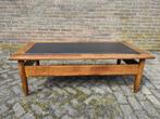 Vintage Topform salontafel eiken met Belgisch hardsteen, Antiek en Kunst, Antiek | Meubels | Tafels, Ophalen
