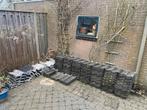 150 Sneldek beton dakpannen + kantstukken, Doe-het-zelf en Verbouw, Dakpannen en Dakbedekking, Ophalen, Overige materialen, Gebruikt