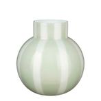 Vaas Karwei lichtgroen/wit gestreept glas, Overige kleuren, Nieuw, Ophalen of Verzenden, Glas