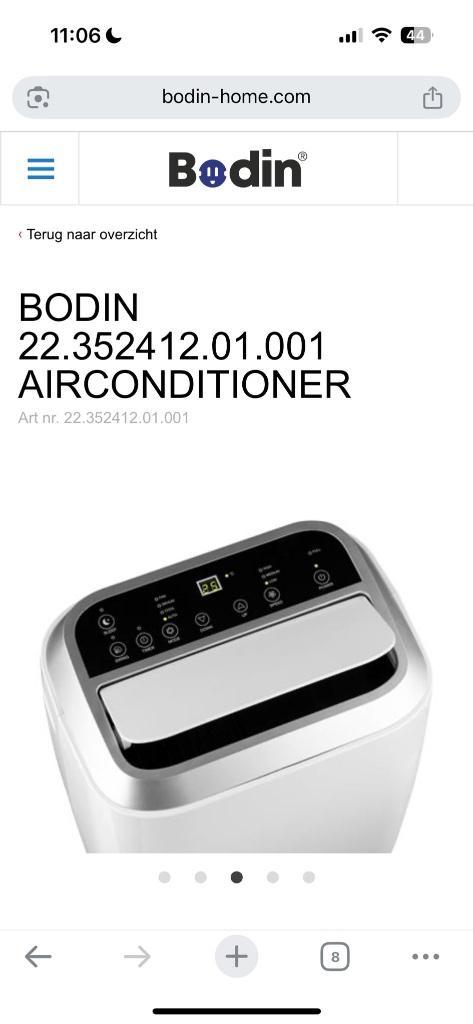 ZGAN Bodin mobiele airco 3 in 1, Witgoed en Apparatuur, Airco's, Zo goed als nieuw, Mobiele airco, Minder dan 60 m³, Koelen en Ontvochtigen