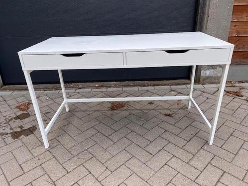 Smal wit bureau, Huis en Inrichting, Bureaus, Gebruikt, Bureau, Ophalen