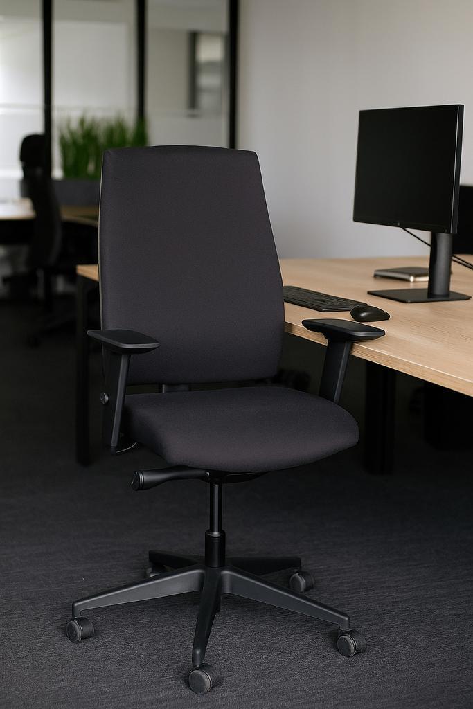 Interstuhl Goal bureaustoel met instelbare lendesteun, Huis en Inrichting, Bureaustoelen, Zo goed als nieuw, Zwart, Ophalen