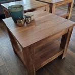 Teak bijzet/salontafel, Ophalen, 50 tot 100 cm, Vierkant, 50 tot 100 cm