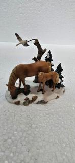 Luville Horse and Foal Scenery kerstdorp kerst poppetjes, Diversen, Ophalen of Verzenden, Nieuw