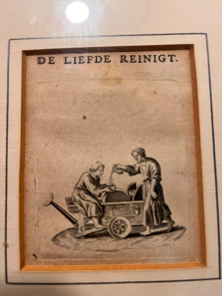 Drie oude gravures, Antiek en Kunst, Kunst | Etsen en Gravures, Ophalen of Verzenden