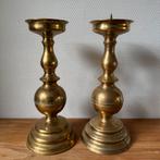 Antieke Kerkkandelaar voor Stompkaars, Koper, Rond Kandelaar, Antiek en Kunst, Ophalen of Verzenden, Koper of Brons