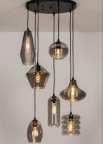 Moderne Hanglamp met 7 Lichtpunten, Ophalen, Zo goed als nieuw, Glas, 75 cm of meer
