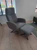 Fauteuil en voetenbank (Woonexpress Gelderland), Huis en Inrichting, Fauteuils, Gebruikt, Stof, 75 tot 100 cm, Ophalen