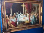 Klassiek schilderij in baroklijst op linnen, Ophalen of Verzenden