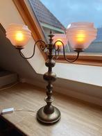 Prachtige vintage messing staande tafellamp, Huis en Inrichting, Lampen | Tafellampen, Overige materialen, Vintage, Zo goed als nieuw