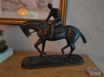 Bronzen paard met jockey van O.Tupton, Ophalen of Verzenden