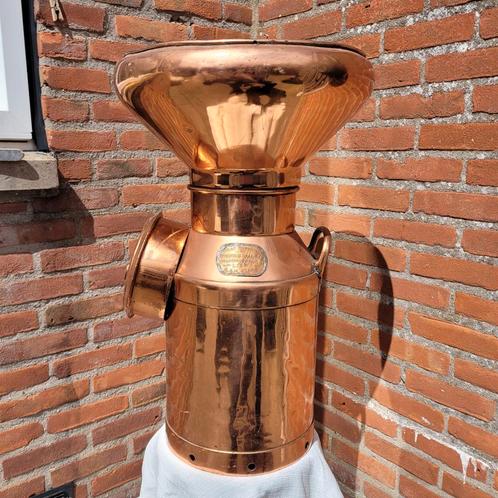 Grote koperen melkbus met trechter, Antiek en Kunst, Curiosa en Brocante, Ophalen of Verzenden