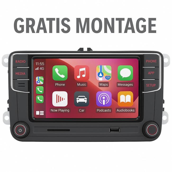 Carplay Volkswagen RCD330 RCD360 autoradio bluetooth usb sd, Auto diversen, Autoradio's, Nieuw, Ophalen of Verzenden