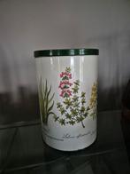 Groot vintage blik met kruiden/bloemen, Verzamelen, Blikken, Ophalen of Verzenden, Gebruikt, Overige