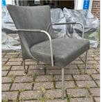 Fauteuil HK Partij grijze bekleding, Verzenden, Nieuw, 75 tot 100 cm, Metaal