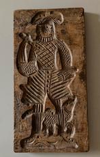 antieke speculaasplank met Zwarte Piet of jager met hond, Ophalen of Verzenden