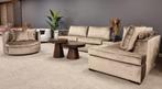 Direct ophalen| Taupe croco hoekbank | tafel  | Utrecht, Ophalen, Croco, Erik kuster, Velvet, modern, lounge, Hoekbank, 150 cm of meer