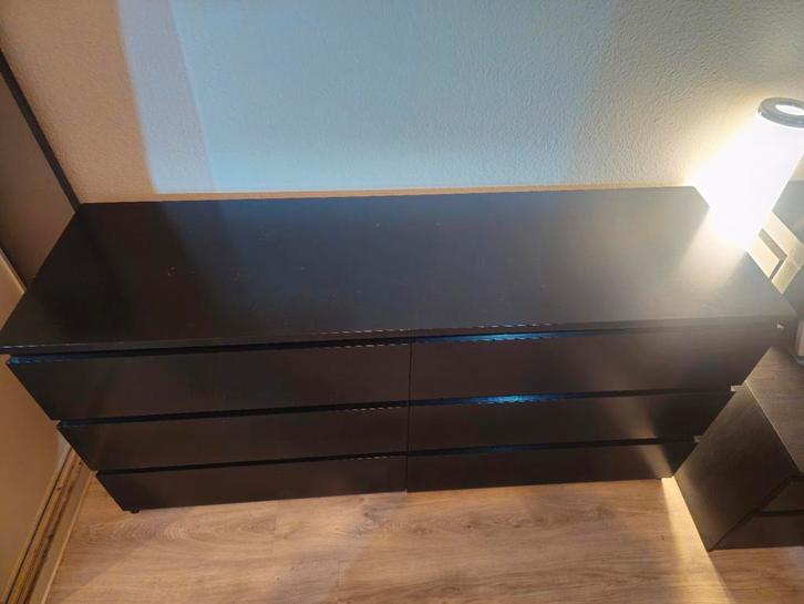 Malm ladekast met 6 lades, Huis en Inrichting, Kasten | Dressoirs, Gebruikt, 100 tot 150 cm, 25 tot 50 cm, Met lade(s), Overige materialen