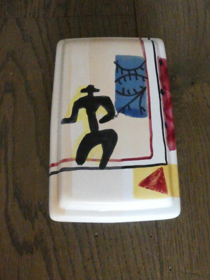 Aardewerk schaal met deksel, in aardetinten, Antiek en Kunst, Curiosa en Brocante, Ophalen of Verzenden