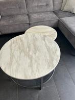 Marmer salontafel 2 stuks, Ophalen, Zo goed als nieuw, 50 tot 100 cm, Minder dan 50 cm