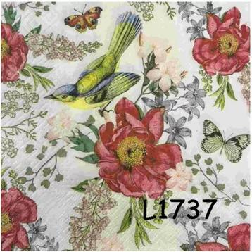 Servetten decoupage/bullet journal – vogels + vlinders L1737 beschikbaar voor biedingen