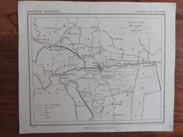 55 / Winsum Baflo Wetsinge Sauwert Litho uit 1867 J. Kuyper beschikbaar voor biedingen