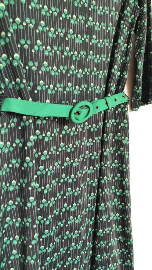 Retro jurkje van Froy & dind M groen met, Kleding | Dames, Jurken, Zo goed als nieuw, Maat 38/40 (M), Groen, Knielengte, Ophalen of Verzenden