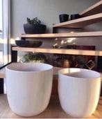 Grote luxe hoogglans keramische bloempotten overige maten, 25 tot 40 cm, Rond, Binnen, Ophalen of Verzenden