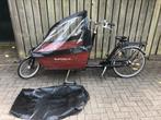 Bakfiets 7 versnellingen incl regenkap/ afdekhoes, Fietsen en Brommers, Fietsen | Bakfietsen, Gebruikt, Huif, 2 kinderen, Ophalen