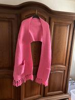 Roze sjaal met zakken (handgemaakt), Nieuw, Ophalen of Verzenden, Sjaal, Maat 46/48 (XL) of groter