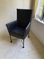 Montis Chaplin Stoel Zwart Leer – Onderstel Zwart/Dop, Ophalen, Zwart, Design, Zo goed als nieuw
