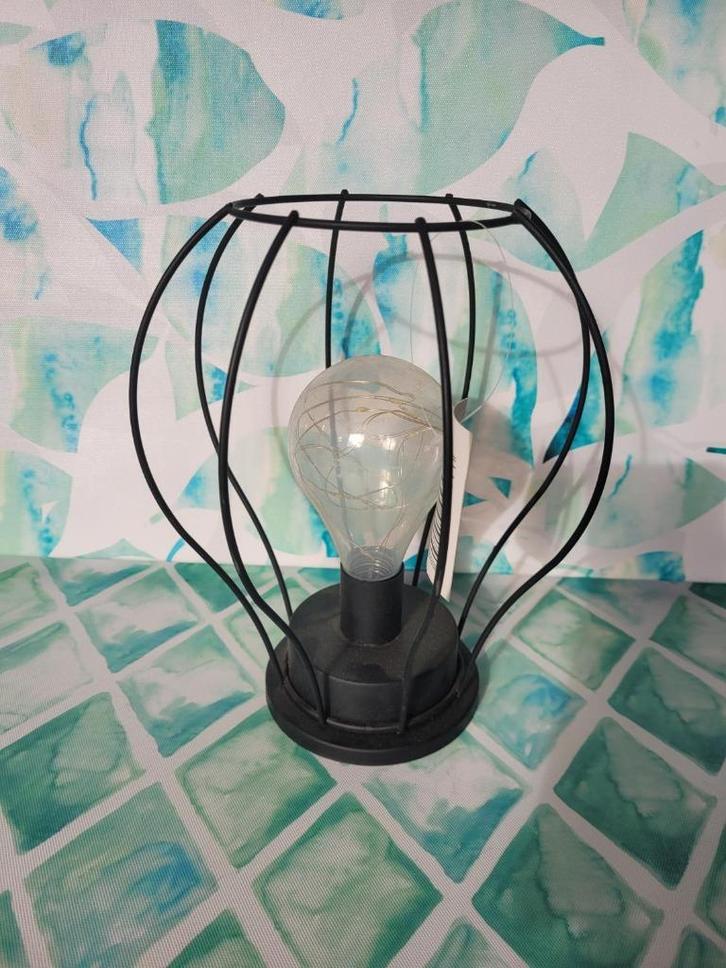 gave tafellampen. Zwart, metaal met draad. Unique Sells, Huis en Inrichting, Lampen | Tafellampen, Nieuw, Minder dan 50 cm, Metaal