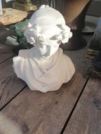 Antieke Buste van Vrouw met Bloemenkrans, Ophalen of Verzenden