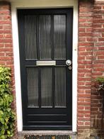 Voordeur hardhout met glas 210 x 93 cm., Doe-het-zelf en Verbouw, Deuren en Horren, 80 tot 100 cm, Ophalen of Verzenden, 200 tot 215 cm