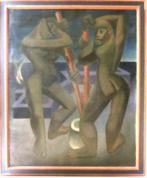 =Frédéric Davis (1919-1996)==doek 100 x 80 cm==AFRIKANIST, Antiek en Kunst, Kunst | Schilderijen | Klassiek, Ophalen