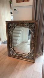 Ibiza / oosterse / indiase brocante spiegel houtsnijwerk, Ophalen of Verzenden, Rechthoekig