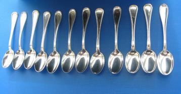 Zilveren Italiaanse design mokka lepeltjes. beschikbaar voor biedingen