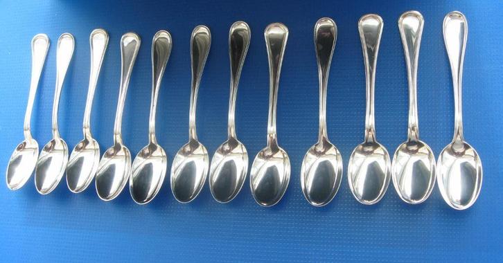 Zilveren Italiaanse design mokka lepeltjes., Antiek en Kunst, Antiek | Goud en Zilver, Zilver, Verzenden