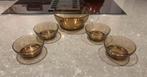 Antieke Duralex kommen set rookglas, Huis en Inrichting, Keuken | Servies, Nieuw, Ophalen of Verzenden, Glas, Kom(men)
