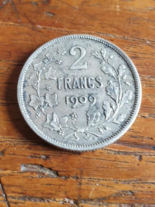 2 francs 1909 zilver (1), Postzegels en Munten, Munten | België, Zilver, Ophalen of Verzenden