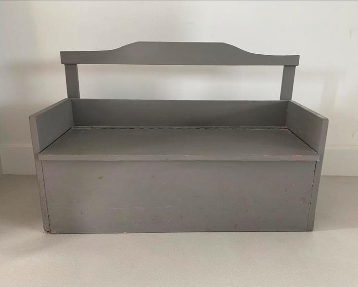 Vintage Kinder Klepbankje met opbergruimte, Huis en Inrichting, Woonaccessoires | Kisten, Gebruikt, Minder dan 50 cm, 50 tot 75 cm