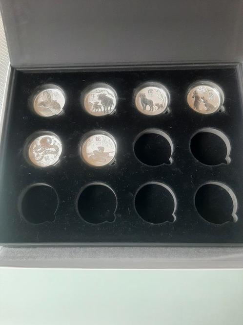 Serie Compleet LUNAR III  1oz munten, Postzegels en Munten, Edelmetalen en Baren, Zilver, Ophalen of Verzenden
