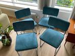 Buisframe stoelen turqoise 4 st., Huis en Inrichting, Stoelen, Ophalen, Gebruikt, Overige kleuren, Buisframe