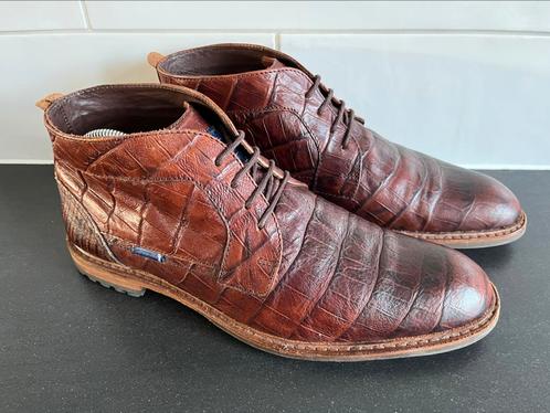 Floris van Bommel herenschoenen maat 9 / 43, Kleding | Heren, Schoenen, Zo goed als nieuw, Veterschoenen, Bruin, Ophalen of Verzenden